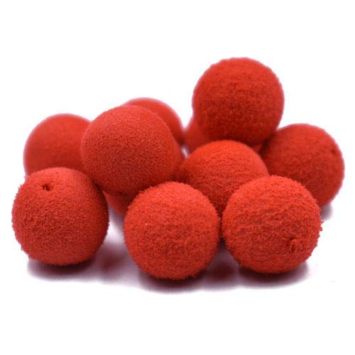Phecda Sport 30pcs 12mm Smell Carp Fishing Bait Boilies Eggs / 4 Flavors Floating Ball Beads Feeder Artificial Carp Baits Lure/Hair Rig (Red Strawberry(12mm))