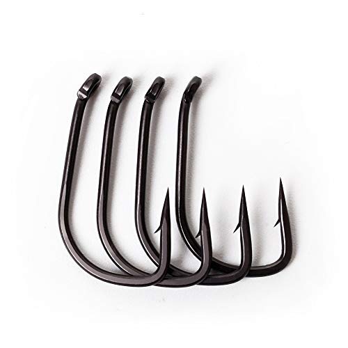 Pena 100Pcs Tackle Fishing Hooks Accessories Carbon Steel Sharpened Carp Professional Barbed(6#)