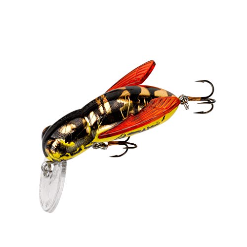 Rebel Lures Bumble Bug Topwater / Crankbait Fishing Lure, 1 1/2 Inch, 7/64 Ounce, Hornet