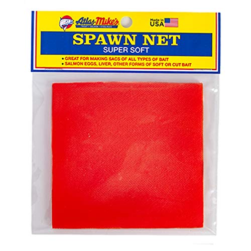 Atlas Mike's Spawn Net Squares Great to Keep Fishing Bait Together, Orange, 4 X 4-Inch